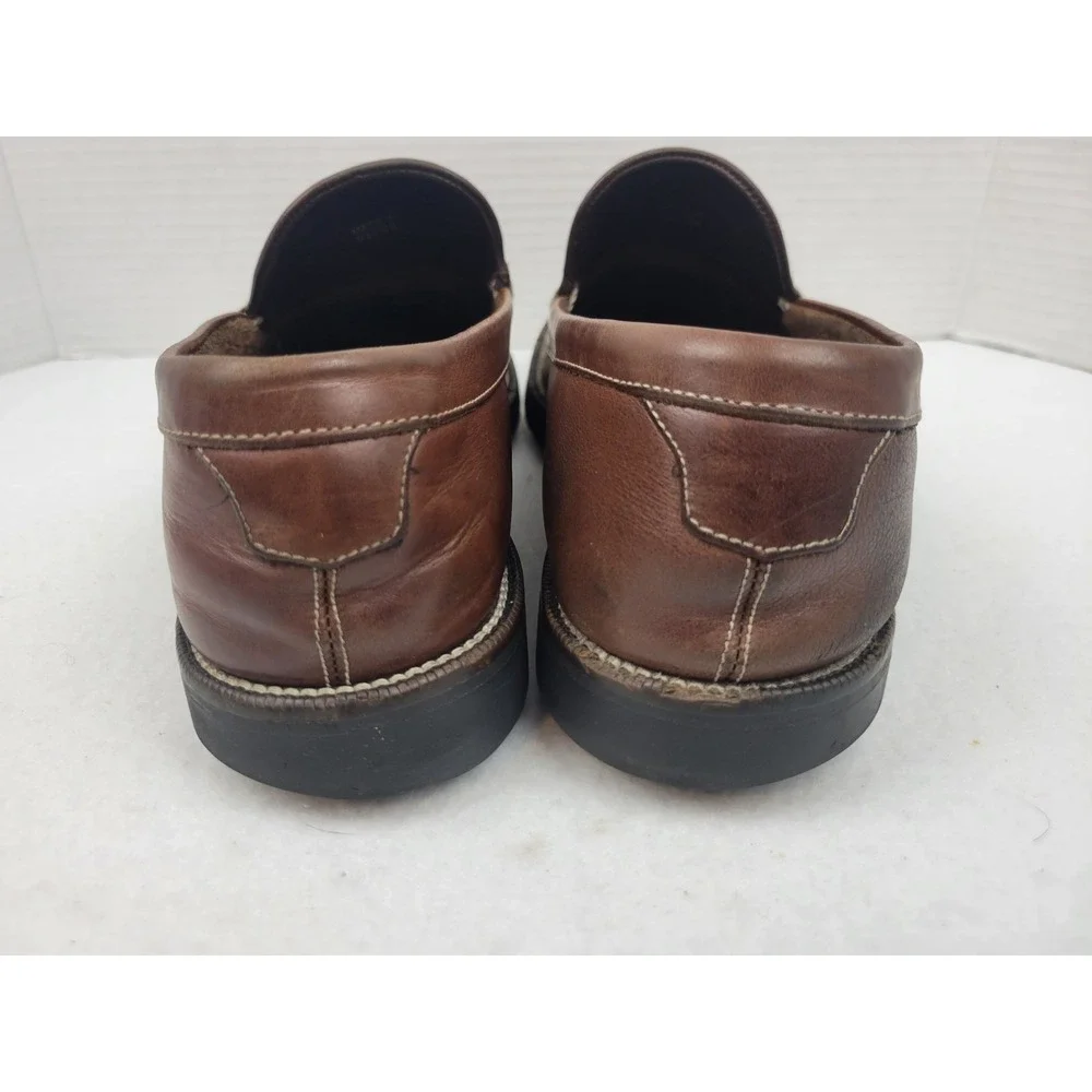 Cole Haan Country Round Toe Slip On Brown Leather Loafers Mens Size 10.5 **READ*